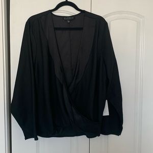 Eloquii Black Long Sleeve Blouse